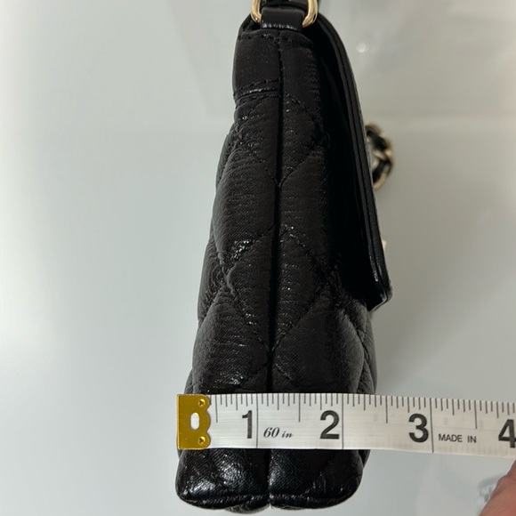 Kate Spade black quilted leather crossbody bag w/ chain strap - Picture 12 of 14